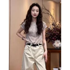 批发独特卷边气质短袖针织衫女2026春季<b class='q'>大码</b>胖MM百搭显瘦慵懒漂亮上衣