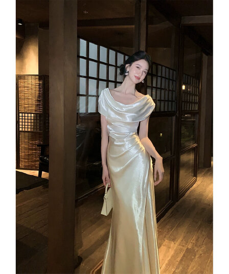 흔들다 칼라 인어 꼬리 드레스