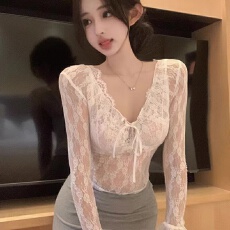 批发接大小订单/来工厂考察/物美价廉 蕾丝打底衫女内搭春秋 蕾丝