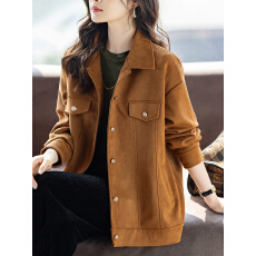 批发限价+12  时尚新款2026春秋复古显瘦夹克美拉德上衣女