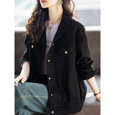 批发限价+12  时尚新款2026春秋复古显瘦夹克美拉德上衣女