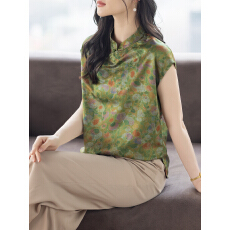 批发限价+12+小视频 国风女上衣短袖衬衣<b class='q'>夏</b>季新款改良旗袍新中式衬衫