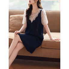 批发限价+12+小视频 蕾丝钉珠牛仔<b class='q'>连衣裙</b>女夏季