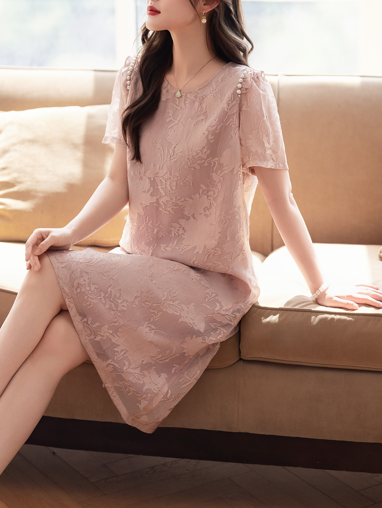 제한 가격 12+ 작은 동영상 빅 사이즈 여성 의류 2026 여름 드레스 지방 mm 표지 배 슬림해 보이는