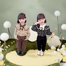 批发女童春秋<b class='q'>套装</b>2025新款时尚网红洋气甜美<b class='q'>宝宝</b>公主小香风休闲两件套