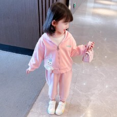 批发女童套装春秋款2025新款网红小童女孩宝宝洋气春季儿童装春装<b class='q'>衣服</b>