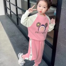 批发女童卫衣<b class='q'>套装</b>2025秋季新款洋气儿童装女孩<b class='q'>宝宝</b>春秋时髦休闲运动装