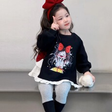 批发女童卡通休闲春秋款卫衣<b class='q'>套装</b>洋气秋装<b class='q'>宝宝</b>薄款两件套儿童韩版长袖