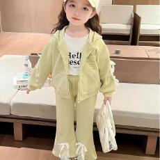 批发【仿棉华棉复合】<b class='q'>女童</b>秋<b class='q'>装</b>套装2025爱心可爱秋女宝春秋卫衣两件套