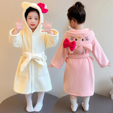 批发儿童浴袍秋<b class='q'>冬</b>婴儿洗澡浴巾<b class='q'>冬</b>季家居服可爱女宝宝连帽睡衣女童睡袍