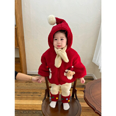 批发宝宝女童冬装新款洋气圣诞节外套可爱<b class='q'>卫衣</b>加厚保暖<b class='q'>婴儿</b>秋冬上衣服