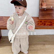 批发男童套装宝宝早秋装2025新款儿童连帽卫衣<b class='q'>休闲</b>运动裤子女童两件套