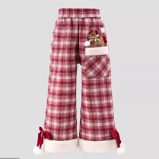 批发新中式年服<b class='q'>裤子</b>2026新款中式年服一体绒汉服<b class='q'>儿童</b>过年<b class='q'>裤子</b>拜年服裤