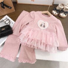 批发女童套装秋装2026新款洋气儿童公主上衣小童裤子春秋时髦宝宝衣服