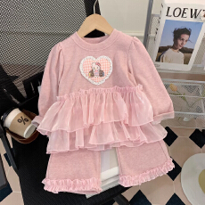 批发女童套装秋装2026新款洋气儿童公主上衣小童裤子春秋时髦宝宝衣服