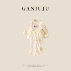 批发德绒阳离子女童套装春秋款2026新款小童硼砂韩版洋气秋装女宝卫衣