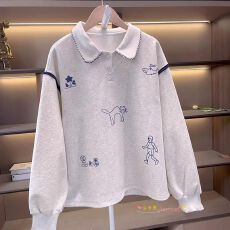 批发女童时髦卫衣春秋装2026新款儿童休闲上衣韩版女孩长袖POLO衫洋气