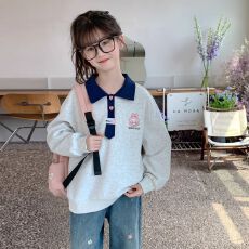 批发女童卫衣秋冬款2026新款洋气儿童春装小女孩酷帅宽松打底上衣女童