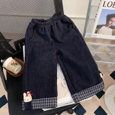 批发女童<b class='q'>裤子</b>冬装2026新款洋气宝宝加绒加厚休闲裤冬季<b class='q'>儿童</b>保暖直筒裤