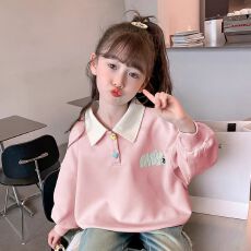 批发女童秋装卫衣2026新款儿童洋气时髦POLO衫春秋女孩网红长袖上衣潮