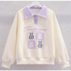 批发<b class='q'>女</b><b class='q'>童</b>秋装卫衣2026新款<b class='q'>百搭</b>儿童polo领秋季衣服中大童春秋款上衣潮