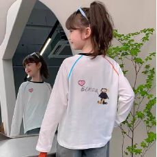 批发<b class='q'>女童</b>长<b class='q'>袖</b>T恤秋季2026新款儿童春秋款打底衫上衣女孩秋装圆领衣服