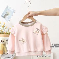 批发女童卫衣春秋季2026新款女宝宝打底长袖上衣春款婴儿儿童春装洋气