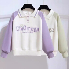 批发女童卫衣春秋款2026新款洋气时髦翻领POLO衫秋季薄款儿童打底衫潮