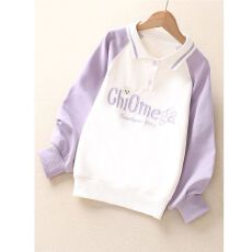 批发女童卫衣套装春季款2026<b class='q'>新款</b>中大童polo衫洋气时髦学院风翻领上衣