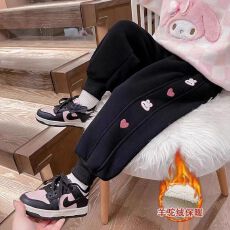批发女童加绒裤子秋<b class='q'>冬</b>2026新款小童韩版保暖长裤女宝宝网红加厚外穿裤