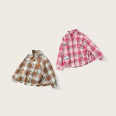 批发女童格子衬衫2026新款初早<b class='q'>春</b>季洋气穿搭外套儿童<b class='q'>春</b><b class='q'>春</b>装长袖衬上衣