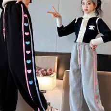 批发女童裤子2026秋季<b class='q'>新款</b>洋气休闲中大童时髦卫裤儿童秋装<b class='q'>运动</b>束脚裤