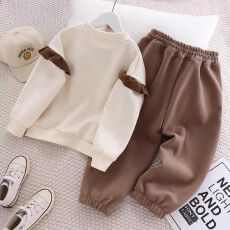 批发女童<b class='q'>运动</b>春秋季卡通卫衣套装2026<b class='q'>新款</b>洋气儿童女孩加绒秋冬两件套