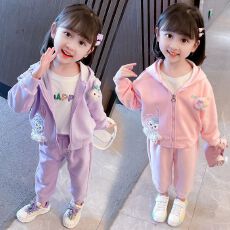 批发女童套装春秋季2026<b class='q'>新款</b>网红<b class='q'>运动</b>时髦衣服宝宝洋气春款小童儿童装