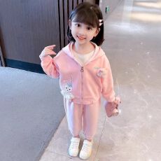 批发女童套装春<b class='q'>秋</b>款2026新款网红小童女孩宝宝洋气春季儿童装春装衣服