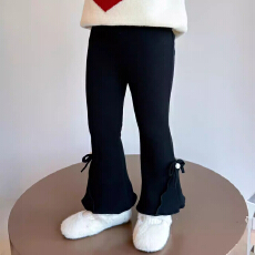 批发儿童洋气女宝宝保暖打底裤女童柔软裤子秋冬加厚一体绒<b class='q'>婴儿</b>喇叭裤