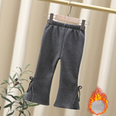 批发女童加绒喇叭裤秋<b class='q'>冬</b>款2026新款小童一体绒洋气韩版<b class='q'>冬</b>季女宝宝裤子