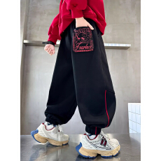 批发男童加绒裤子2026新款秋<b class='q'>冬</b>款<b class='q'>冬</b>季运动一体绒男孩大儿童加厚卫裤潮