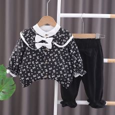 批发2026年宝宝衣服可爱超萌小公主时髦分体<b class='q'>卫衣</b><b class='q'>套装</b><b class='q'>女</b>孩宝宝春装<b class='q'>套装</b>