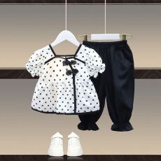 批发女童夏装套装2026新款时髦网红韩版宝宝短袖两件套洋气儿童衣<b class='q'>服</b><b class='q'>潮</b>