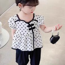 批发<b class='q'>女</b><b class='q'>童</b>套装夏季2026新款洋气时髦小童网红夏款女宝宝儿童夏装中国风