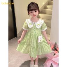 批发女童洋气薄款<b class='q'>可爱</b>夏季<b class='q'>连衣裙</b>宝宝公主短袖裙子2026夏季新款小宝宝