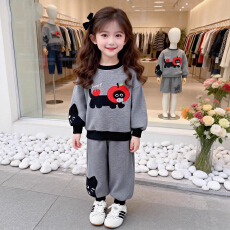 批发<b class='q'>女</b>童<b class='q'>卫衣</b><b class='q'>套装</b>秋冬2026新款洋气儿童春秋可爱<b class='q'>女</b>宝宝春装加绒两件套