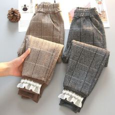 批发女童裤子2026新款<b class='q'>童装</b>中大童秋季款外穿女宝宝一体绒休闲运动长裤