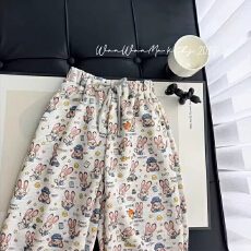 批发女<b class='q'>童</b>裤子春装2026新款洋气儿<b class='q'>童</b>时髦网红卡通直筒裤女孩春秋休闲裤