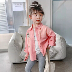 批发<b class='q'>女童</b>衬衫<b class='q'>春秋款</b>2026新款时髦洋气穿搭宝宝儿童初春装长袖上衣外套