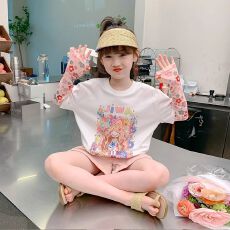批发女童夏装长袖T恤2026新款儿童洋气短袖防晒衣服冰袖薄款夏季大童