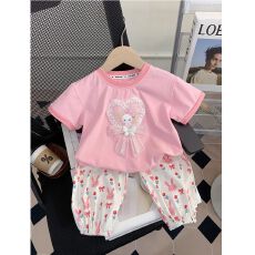 批发女童<b class='q'>夏</b>季<b class='q'>套装</b>2026新款洋气儿童<b class='q'>宝宝</b>短袖防蚊裤两件套时髦童装薄款