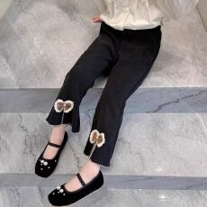 批发女童裤子春秋款2026新款洋气时髦春季女宝宝儿童春装灯芯绒喇叭裤
