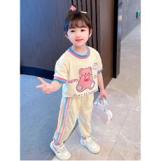 批发女童<b class='q'>套</b><b class='q'>装</b>夏季洋气运动2026款女宝宝儿童夏<b class='q'>装</b>网红时髦<b class='q'>短袖</b>时尚韩范